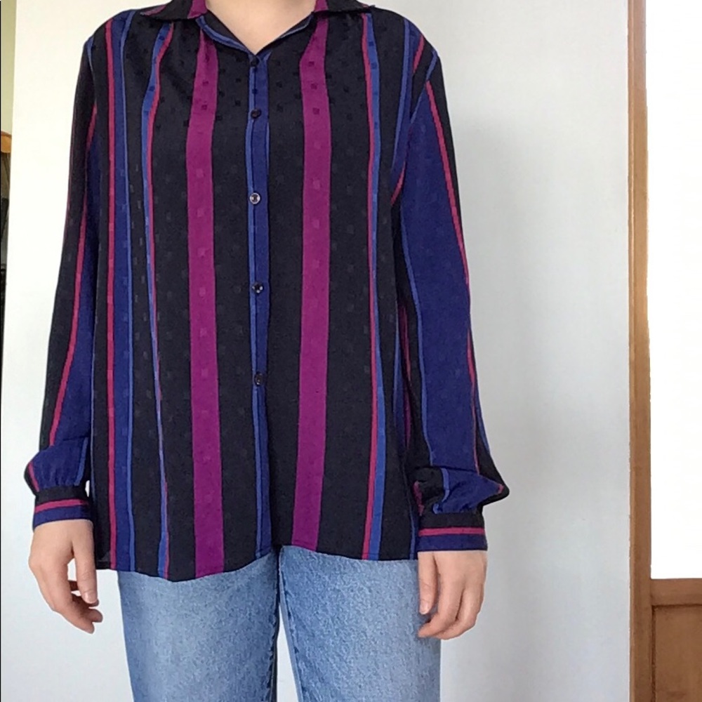 vintage sheer dress shirt